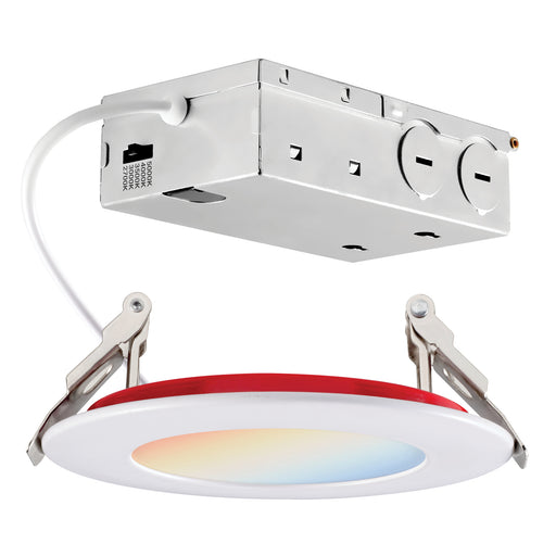 Fire Rated - 5CCT - 4" LED Recessed Ceiling Slim Panel Light with Junction Box - 9W